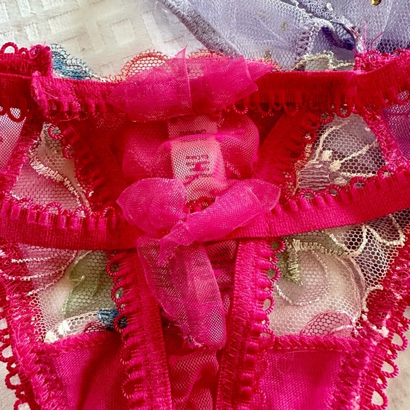 Victoria’s Secret For Love and Lemons Luella Thong Panty Pink - Picture 11 of 13